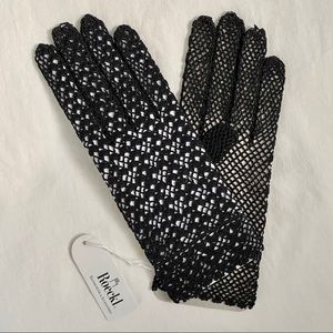 NEW Roeckl crochet lace fishnet gloves